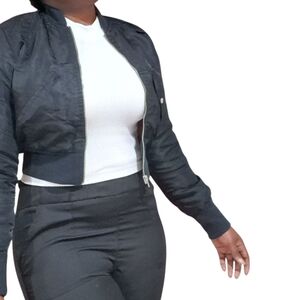 Pussycat London Black Bomber Jacket